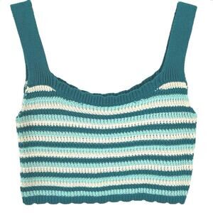 Wild Fable Crochet Knit Crop Tank Boho Festival XS
